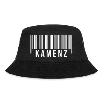 Kamenz Strichcode - Bucket Hat - Schwarz - Vorne - Lela (165cm)