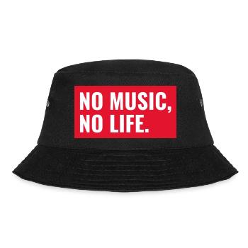 Music statement on red background - Bucket Hat - black - Front - Lela (165cm)