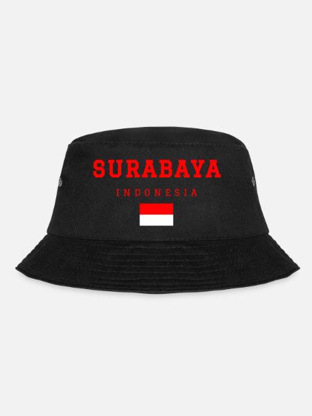 Surabaya Indonesien - Bucket Hat - Schwarz