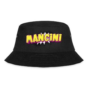 Mancini benutzerdefinierter Name Comic-Stil Pop-Art, - Bucket Hat - Schwarz - Vorne - Lela (165cm)
