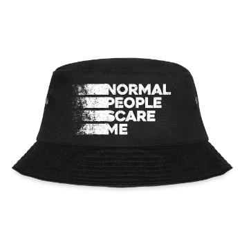Normal People Scare Me - Psych Design - Bucket Hat - black - Front - Lela (165cm)