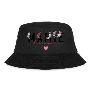 Mamie d’amour fleurs- idée cadeau mamie - Bob - noir - Devant - Lela (165cm)