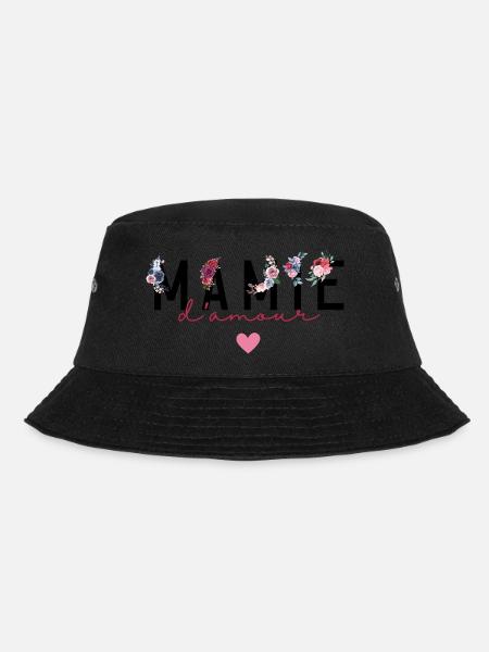 Mamie d’amour fleurs- idée cadeau mamie - Bob - noir