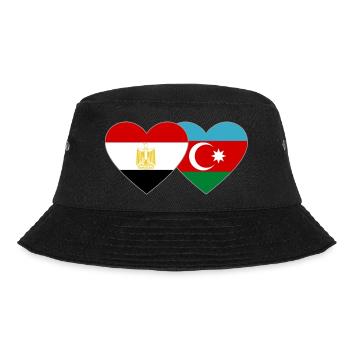 Egypt Azerbaijan Flag Heart - Bucket Hat - black - Front - Lela (165cm)