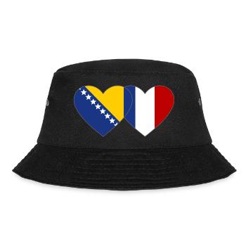 Bosnie France Drapeau Coeur - Bob - noir - Devant - Lela (165cm)
