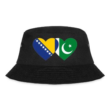 Bosnia Pakistan Flag Heart - Bucket Hat - black - Front - Lela (165cm)