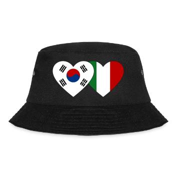 Corée du Sud Italie Drapeau Coeur - Bob - noir - Devant - Lela (165cm)