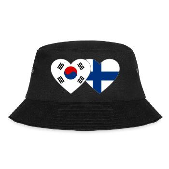 Corée du Sud Finlande Drapeau Coeur - Bob - noir - Devant - Lela (165cm)