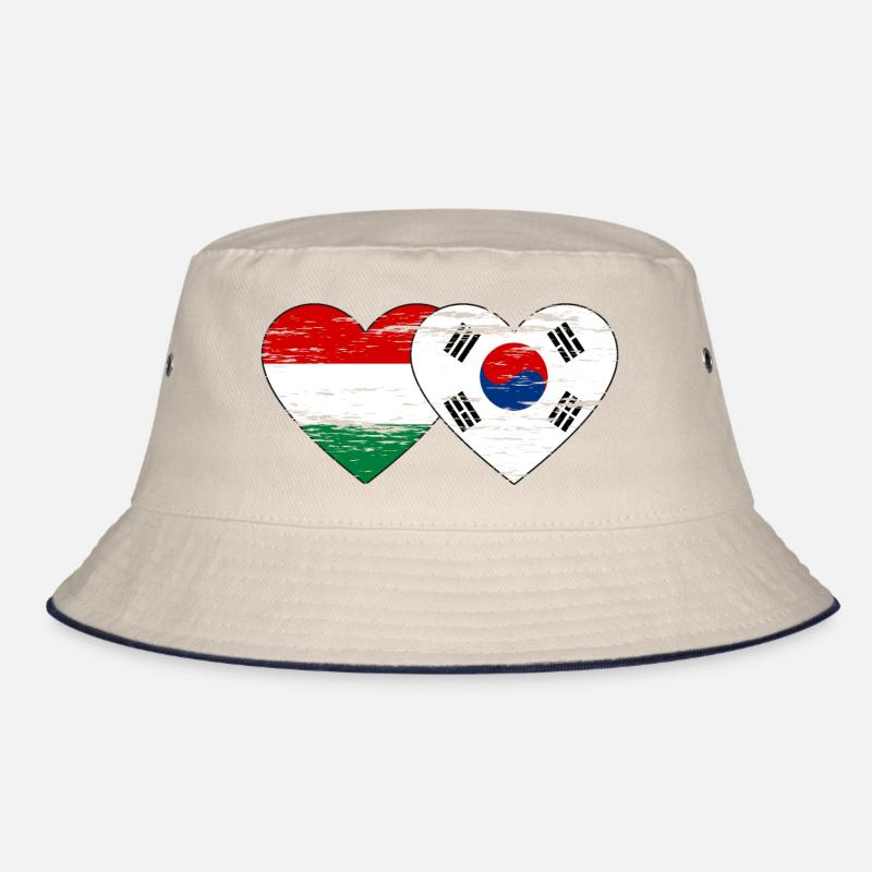 Hongrie Corée du Sud Drapeau Coeur Utilisé Bob