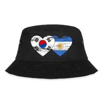 Corée du Sud Argentine Drapeau Coeur Utilisé - Bob - noir - Devant - Lela (165cm)