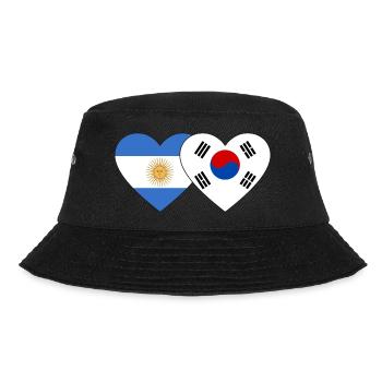 Argentine Corée du Sud Drapeau Coeur - Bob - noir - Devant - Lela (165cm)