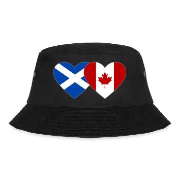 Scotland Canada Flag Heart - Bucket Hat - black - Front - Lela (165cm)