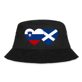 Slowenien Schottland Flagge Herz - Bucket Hat - Schwarz - Vorne - Lela (165cm)