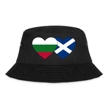 Bulgaria Scotland Flag Heart - Bucket Hat - black - Front - Lela (165cm)
