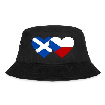 Schottland Tschechien Flagge Herz - Bucket Hat - Schwarz - Vorne - Lela (165cm)