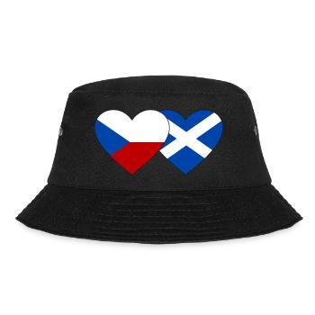 Tschechien Schottland Flagge Herz - Bucket Hat - Schwarz - Vorne - Lela (165cm)