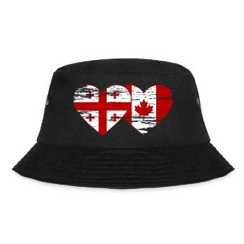 Coeur de drapeau de Géorgie Canada utilisé - Bob - noir - Devant - Lela (165cm)