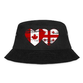 Coeur de drapeau du Canada Géorgie utilisé - Bob - noir - Devant - Lela (165cm)