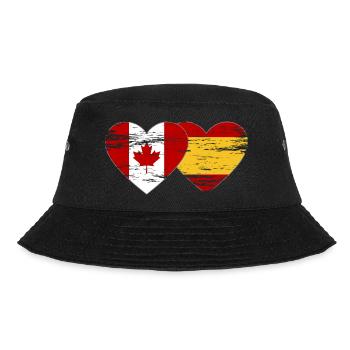 Coeur de drapeau Canada Espagne utilisé - Bob - noir - Devant - Lela (165cm)