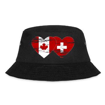 Canada Suisse Drapeau Coeur Utilisé - Bob - noir - Devant - Lela (165cm)