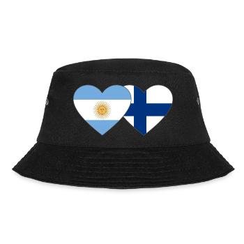 Argentine Finlande Drapeau Coeur - Bob - noir - Devant - Lela (165cm)