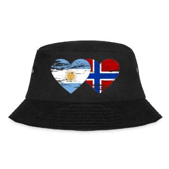 Argentine Norvège drapeau coeur utilisé - Bob - noir - Devant - Lela (165cm)