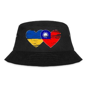 Flag of Ukraine Taiwan used - Bucket Hat - black - Front - Lela (165cm)