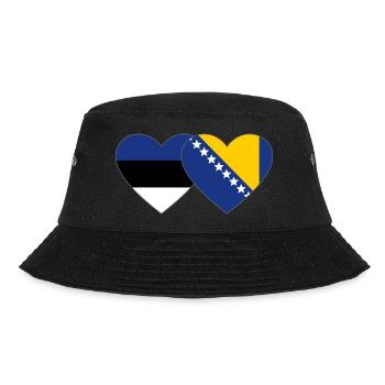 Estonie Bosnie Drapeau Coeur - Bob - noir - Devant - Lela (165cm)