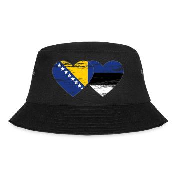 Bosnie Estonie drapeau coeur utilisé - Bob - noir - Devant - Lela (165cm)