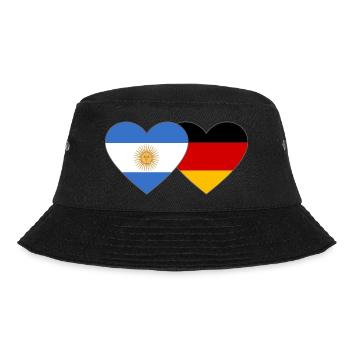 Argentine Allemagne Drapeau Coeur - Bob - noir - Devant - Lela (165cm)