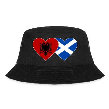 Albanien Schottland Flagge Herz - Bucket Hat - Schwarz - Vorne - Lela (165cm)