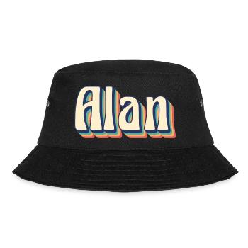 Alan t-shirt retro vintage t-shirt gift idea - Bucket Hat - black - Front - Lela (165cm)