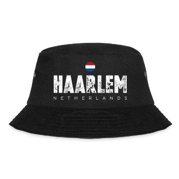 Haarlem Distressed Logo - Bucket Hat - black - Front - Lela (165cm)