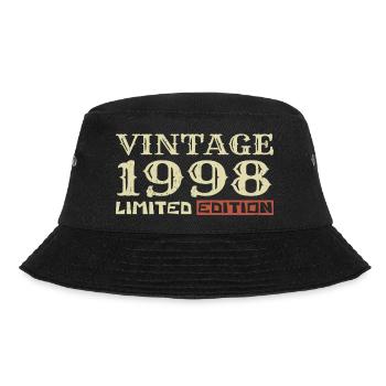 1998 Vintage: 26th Anniversary Unique Retro Gift - Bucket Hat - black - Front - Lela (165cm)