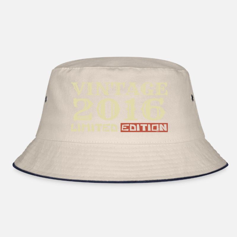 2016 Vintage: 8th Anniversary Unique Retro Gift Bucket Hat