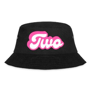 Zwei Geburtstage - 2. Geburtstag Retro Pink - Bucket Hat - Schwarz - Vorne - Lela (165cm)