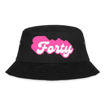 Vierzig Geburtstag - 40. Geburtstag Retro Pink - Bucket Hat - Schwarz - Vorne - Lela (165cm)