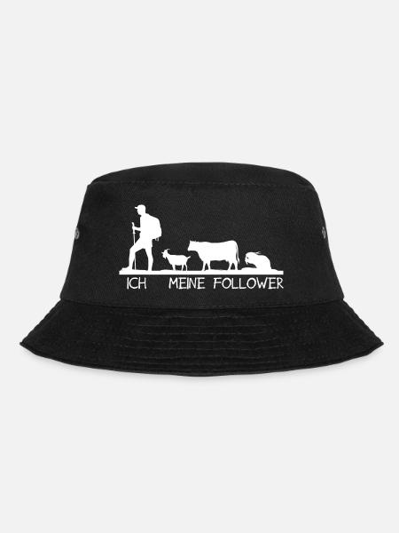 Wandern ich meine Follower Berge Ziegen - Bucket Hat - Schwarz