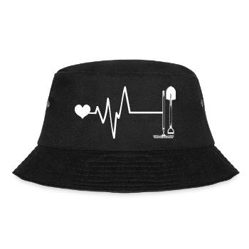 Shovel Pulse Heart Love - Bucket Hat - black - Front - Lela (165cm)