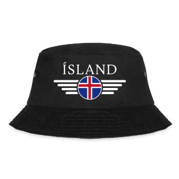 Iceland Natural Wonders T-Shirt - Bucket Hat - black - Front - Lela (165cm)