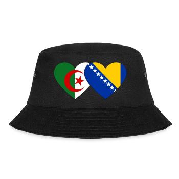 Algérie Bosnie Drapeau Coeur - Bob - noir - Devant - Lela (165cm)
