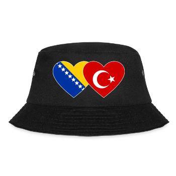Bosnie Turquie drapeau coeur - Bob - noir - Devant - Lela (165cm)