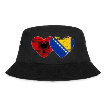 Albanie Bosnie drapeau coeur utilisé - Bob - noir - Devant - Lela (165cm)