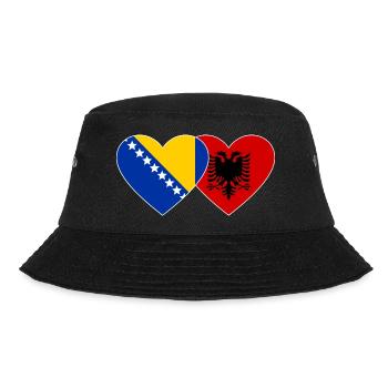 Bosnie Albanie Drapeau Coeur - Bob - noir - Devant - Lela (165cm)