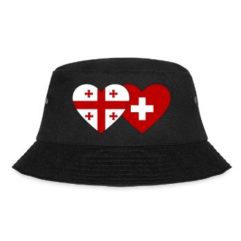 Géorgie Suisse Drapeau Coeur - Bob - noir - Devant - Lela (165cm)