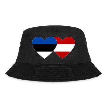 Estonie Autriche Drapeau Coeur - Bob - noir - Devant - Lela (165cm)