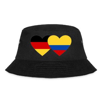 Germany Colombia Flag Heart - Bucket Hat - black - Front - Lela (165cm)