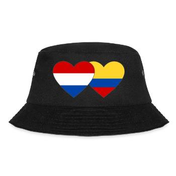 Colombia Holland Flag Heart - Bucket Hat - black - Front - Lela (165cm)