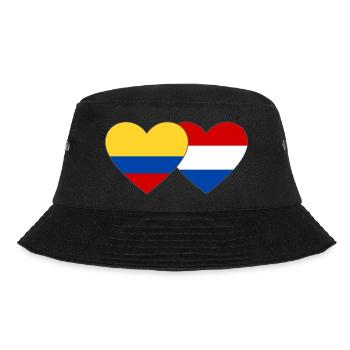 Colombia Holland Flag Heart - Bucket Hat - black - Front - Lela (165cm)