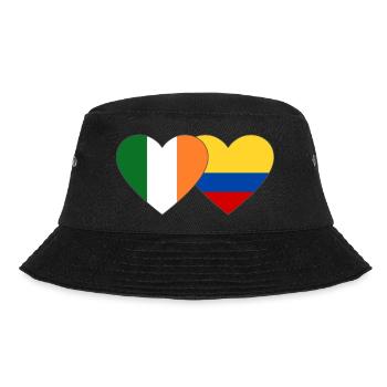 Ireland Colombia Flag Heart - Bucket Hat - black - Front - Lela (165cm)